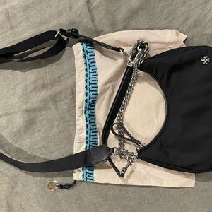 Tory Burch Mercer Nylon Small Crescent Bag